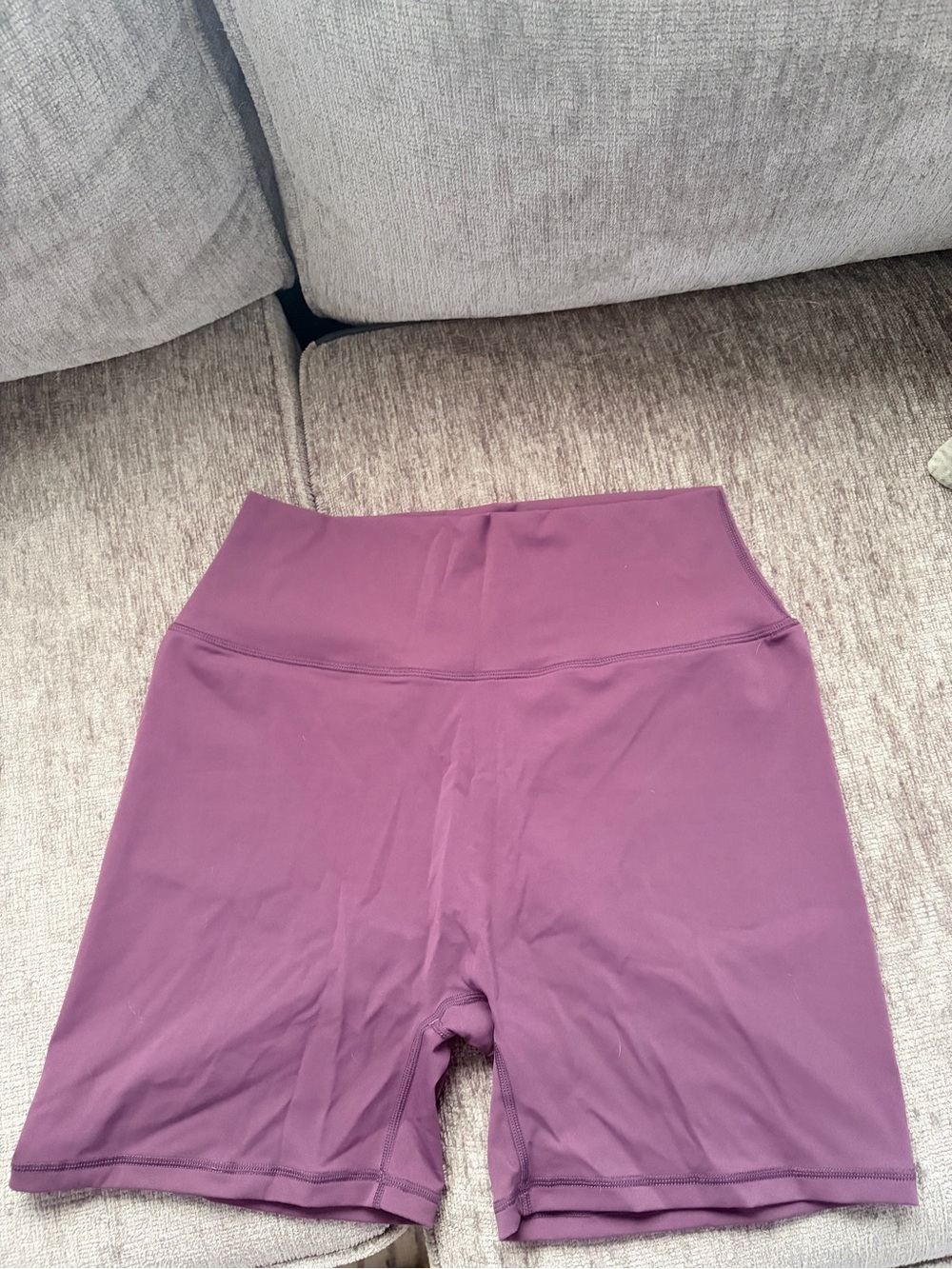 High-Waist Purple Active Bike Shorts XL